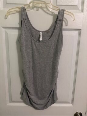 Seraphine Gray Maternity and Nursing Scoop Neck Tank Top